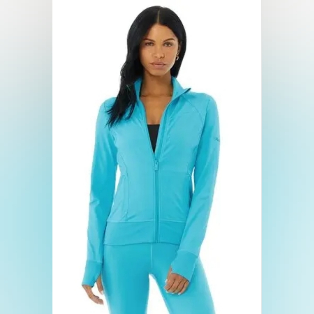 Alo Yoga Contour Jacket in Bright Aqua